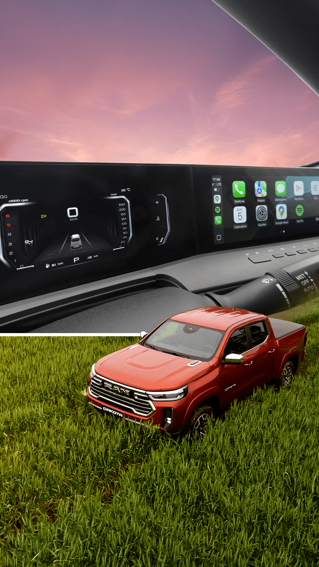 RAM Dakota Interior Mobile